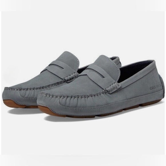 Cole Haan Grey Penny Loafers Size 10.5